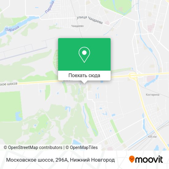 Карта Московское шоссе, 296А