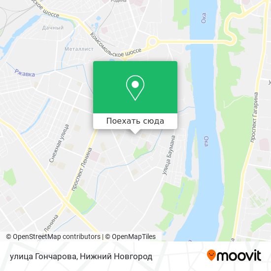 Карта улица Гончарова