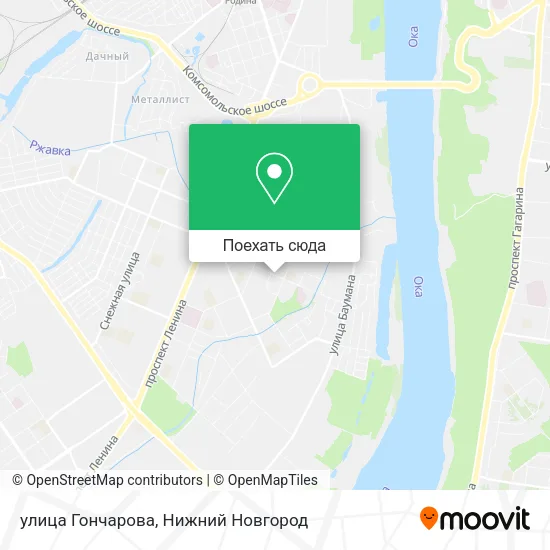 Карта улица Гончарова