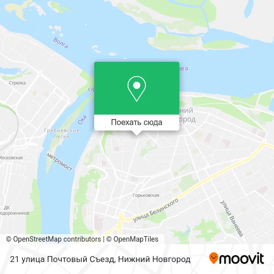 Карта 21 улица Почтовый Съезд