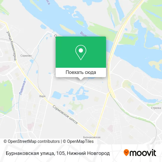 Карта Бурнаковская улица, 105
