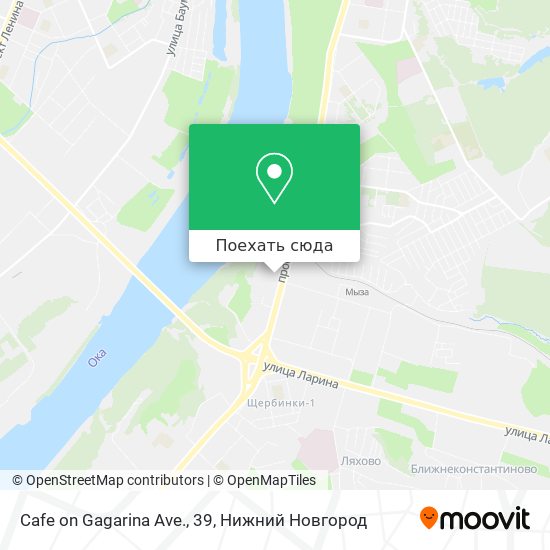Карта Cafe on Gagarina Ave., 39