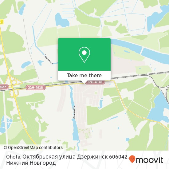 Карта Ohota, Октябрьская улица Дзержинск 606042
