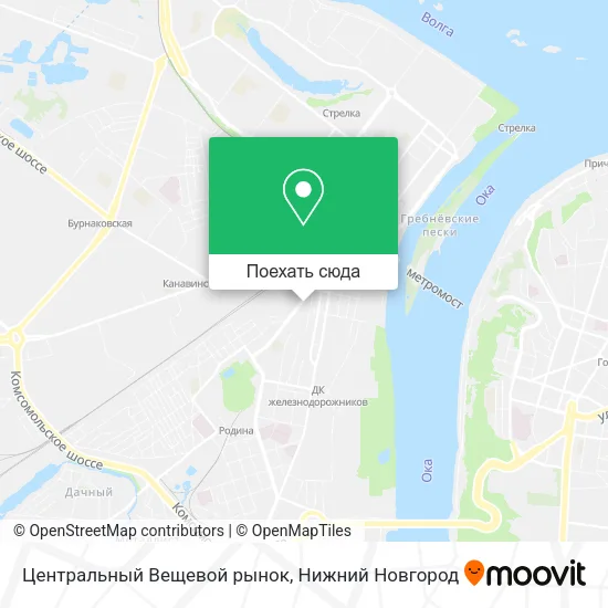 Карта Центральный Вещевой рынок