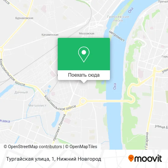 Карта Тургайская улица, 1