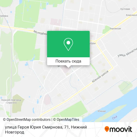 Карта улица Героя Юрия Смирнова, 71