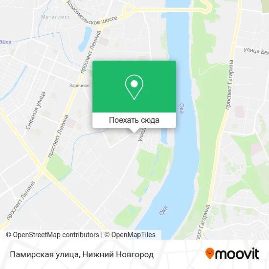 Карта Памирская улица