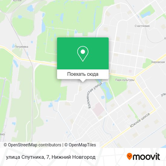 Карта улица Спутника, 7