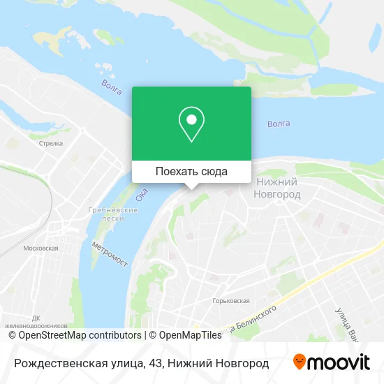 Карта Рождественская улица, 43