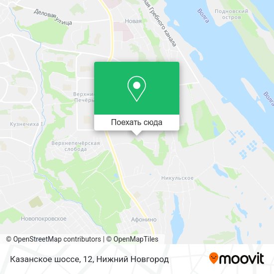 Карта Казанское шоссе, 12