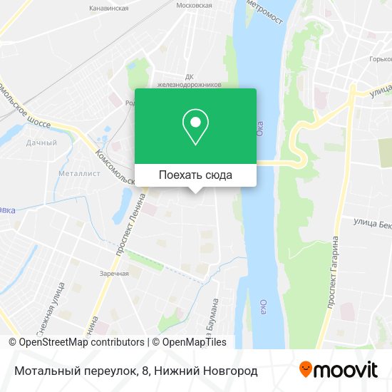 Карта Мотальный переулок, 8