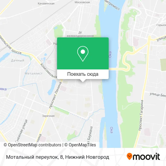 Карта Мотальный переулок, 8