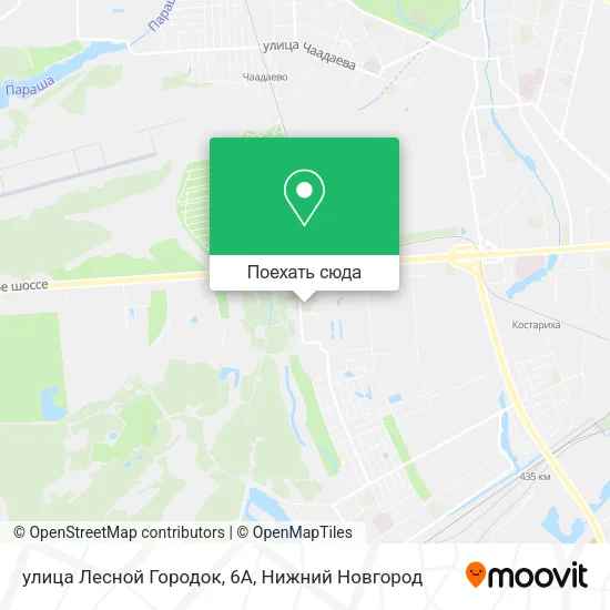 Карта улица Лесной Городок, 6А