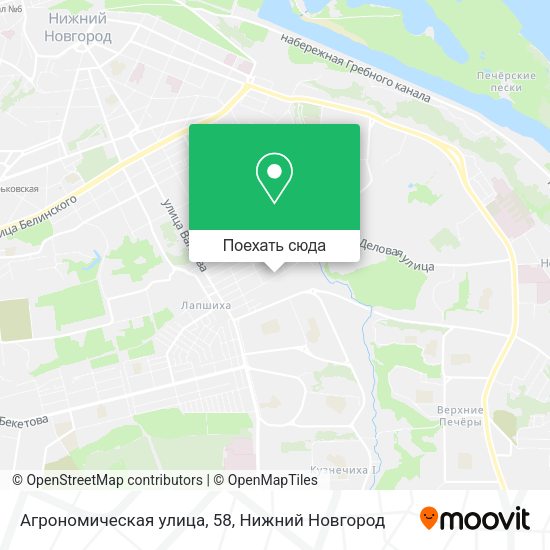 Карта Агрономическая улица, 58