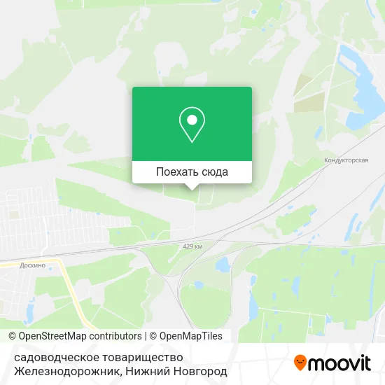 Карта садоводческое товарищество Железнодорожник