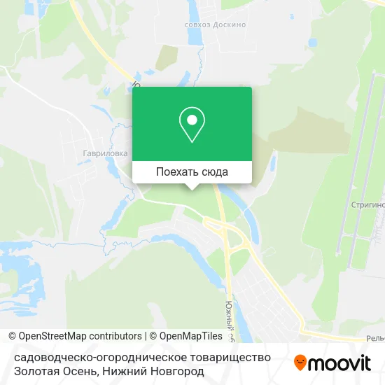 Карта садоводческо-огородническое товарищество Золотая Осень