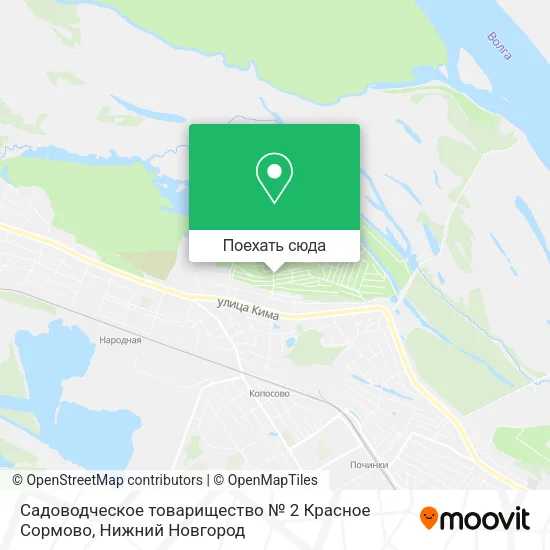 Карта Садоводческое товарищество № 2 Красное Сормово