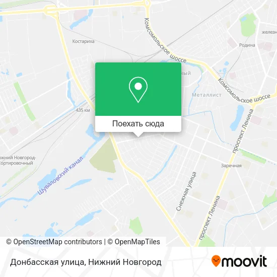 Карта Донбасская улица
