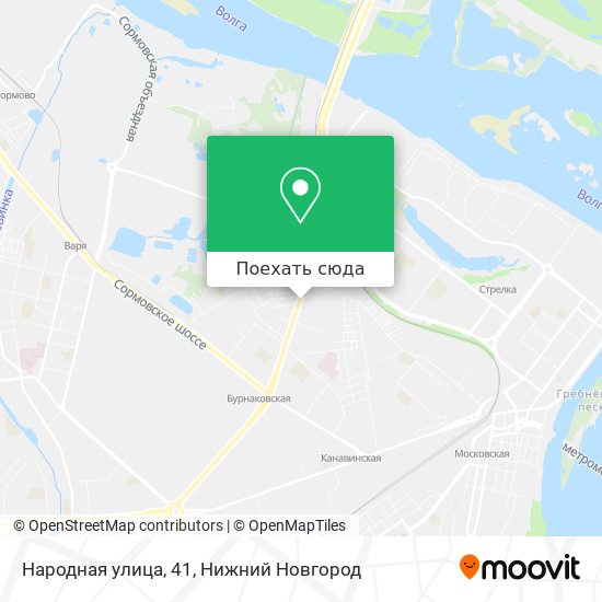 Карта Народная улица, 41