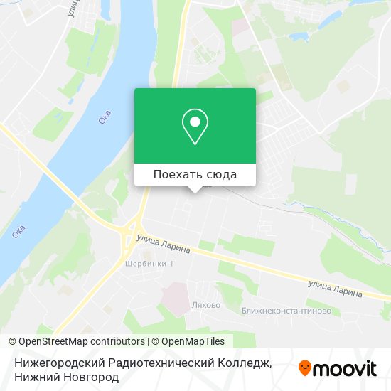 Карта Нижегородский Радиотехнический Колледж