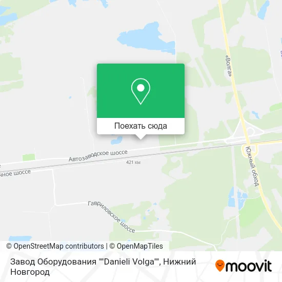 Карта Завод Оборудования ""Danieli Volga""