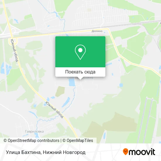 Карта Улица Бахтина