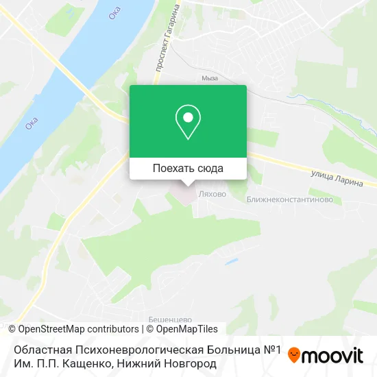 Карта Областная Психоневрологическая Больница №1 Им. П.П. Кащенко