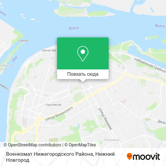 Карта Военкомат Нижегородского Района