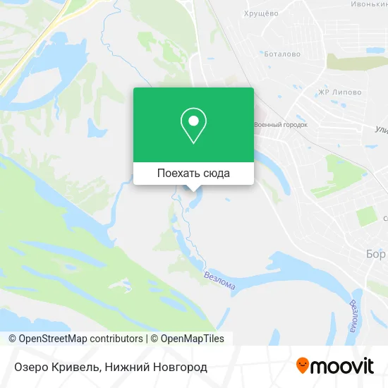 Карта Озеро Кривель