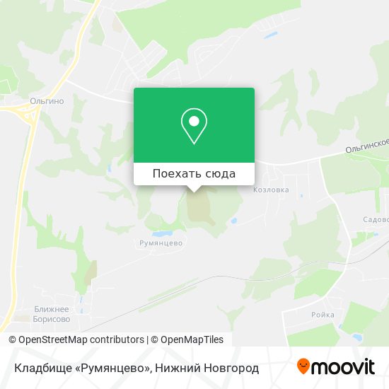 Карта Кладбище «Румянцево»