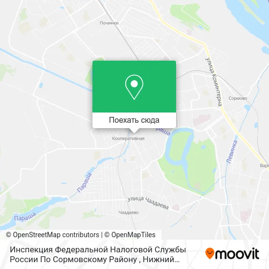 Карта Инспекция Федеральной Налоговой Службы России По Сормовскому Району