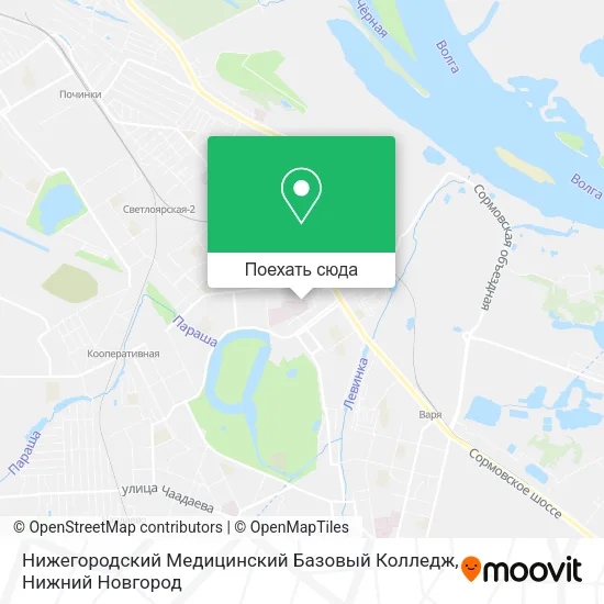 Карта Нижегородский Медицинский Базовый Колледж