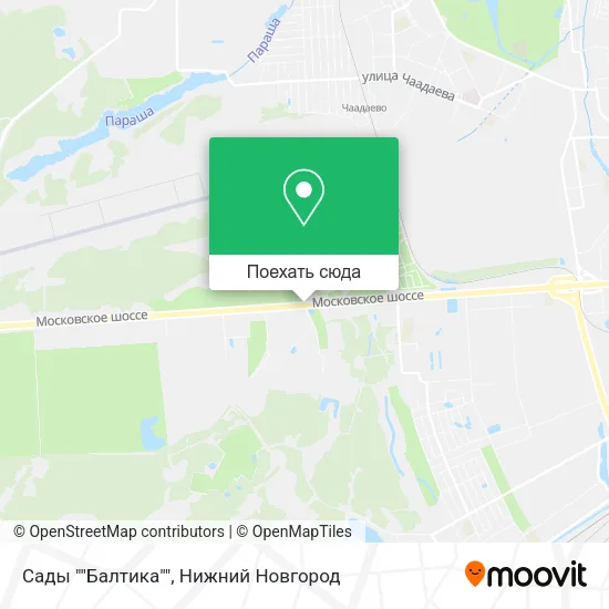 Карта Сады ""Балтика""