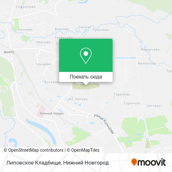 Карта Липовское Кладбище