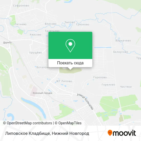 Карта Липовское Кладбище