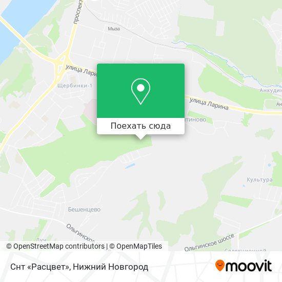 Карта Снт «Расцвет»