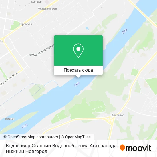 Карта Водозабор Станции Водоснабжения Автозавода