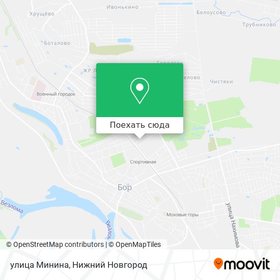 Карта улица Минина