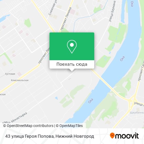 Карта 43 улица Героя Попова