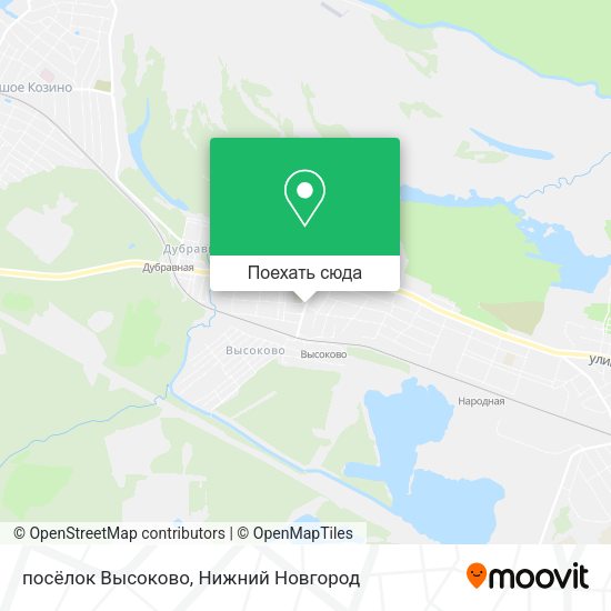 Карта посёлок Высоково
