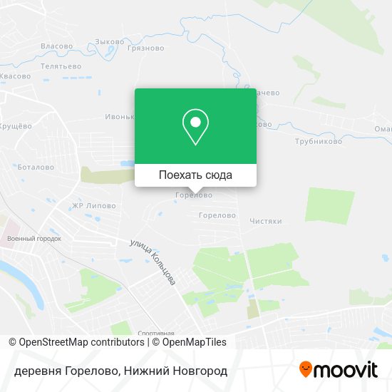 Карта деревня Горелово