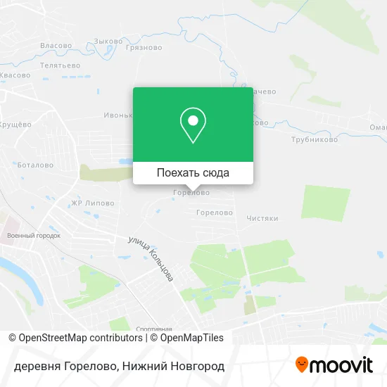 Карта деревня Горелово