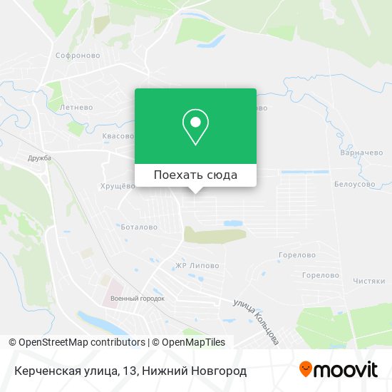 Карта Керченская улица, 13