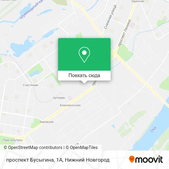 Карта проспект Бусыгина, 1А