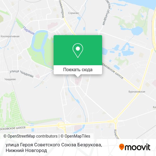 Карта улица Героя Советского Союза Безрукова