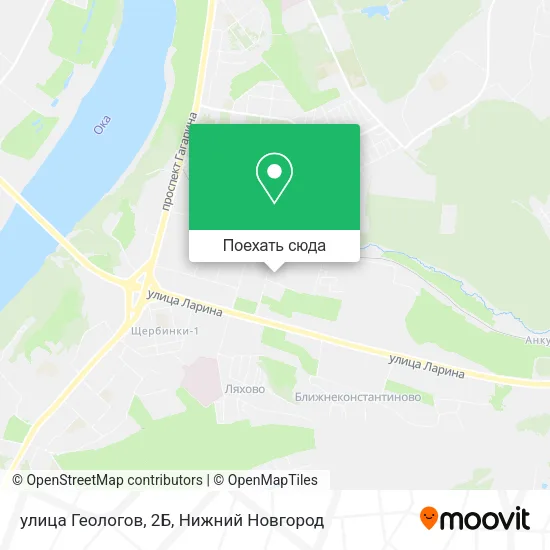Карта улица Геологов, 2Б