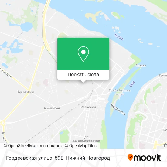Карта Гордеевская улица, 59Е
