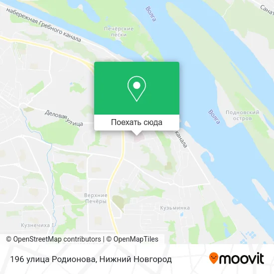 Карта 196 улица Родионова