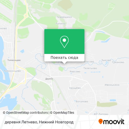 Карта деревня Летнево