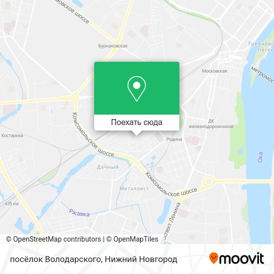 Карта посёлок Володарского